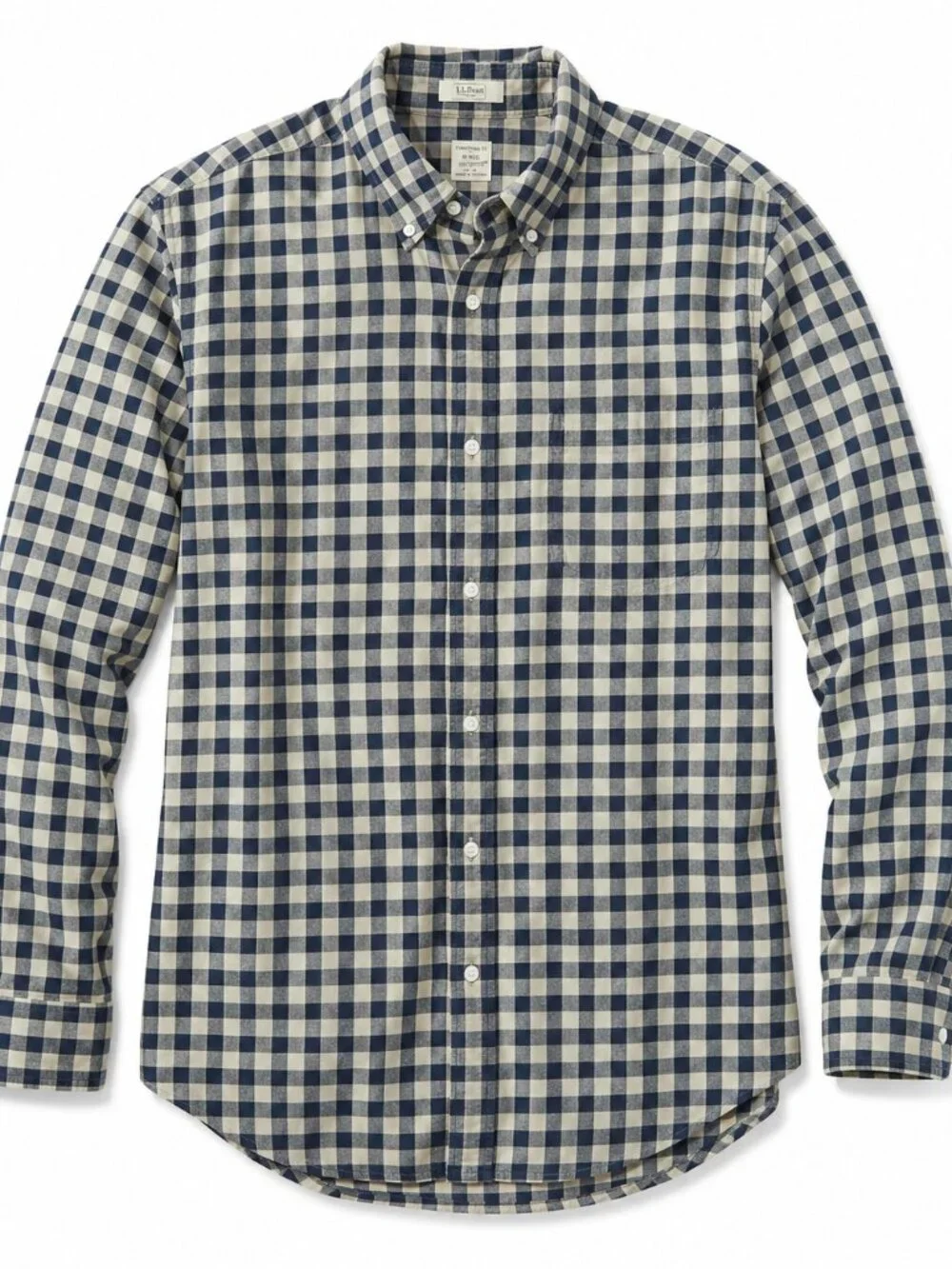 J.Crew Slim Fit Button Down Shirt Small Blue Cream Gingham Plaid Casual